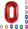 YPSelected 32 Inch Large Foil Helium Number Balloon Birthday Wedding Party 0-9 (Red, 0)