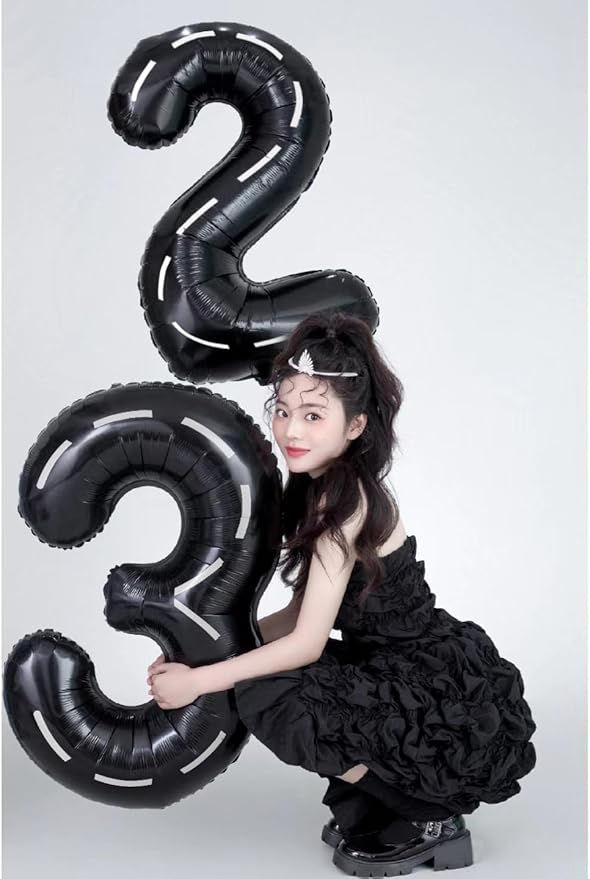 40 Inch Line Black Numbers 9 Balloon, Balloons Decorations for 9 19 90 Birthday Party, Engagement, Wedding, Graduations, Photo Shoot Supplies