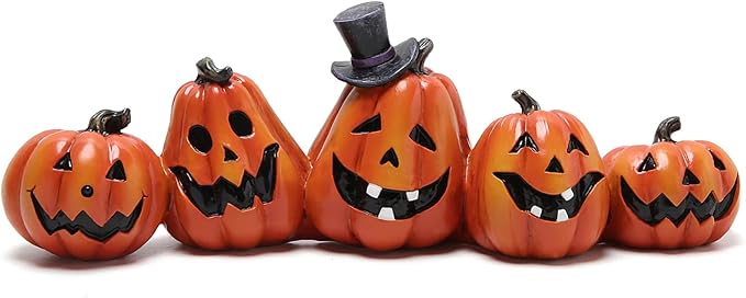 Hodao Halloween Pumpkin Decorations Indoor Halloween Decorations Clearance for Table/Halloween/Window/Present Box/Gift/Courtyard Corridor (Orange Pumpkin)