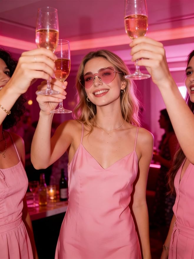 12/20Pcs Heart Shaped Sunglasses for Women, Party Favors Glasses for Wedding, Galentines, Valentines Decorations