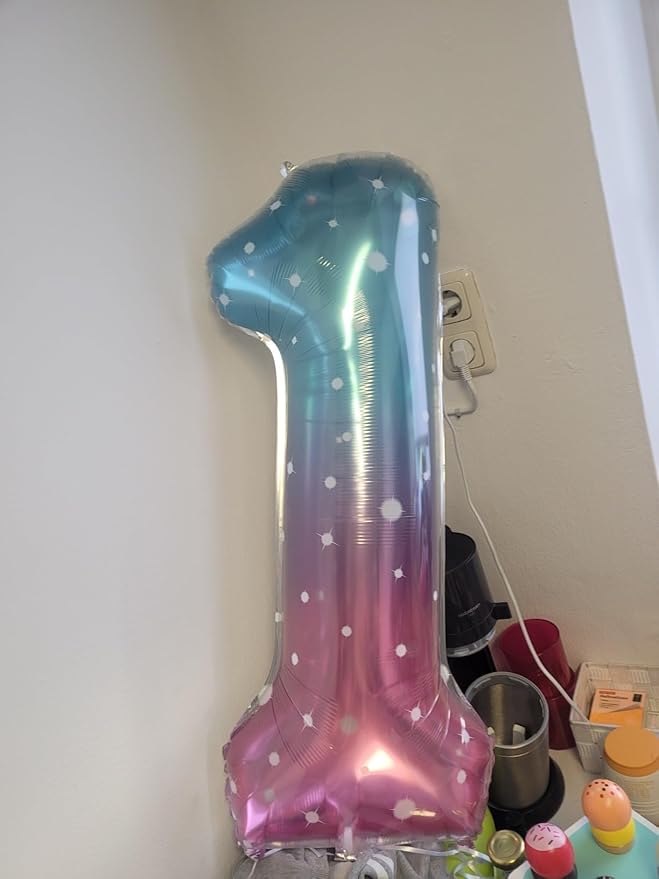 40 Inch Pink Purple Blue Numbers 9 Balloon, Balloons Decorations for 9 19 90 Birthday Party, Engagement, Wedding, Graduations, Photo Shoot Supplies