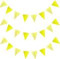 Pennant Banner Flags 24 Pcs Big Metallic Mirrored, 26 Ft Gold Wave Pattern Cardboard Triangle Banner, Party Birthday Wedding Nurse Graduation Holiday Wall Decorations, Festive Supplies