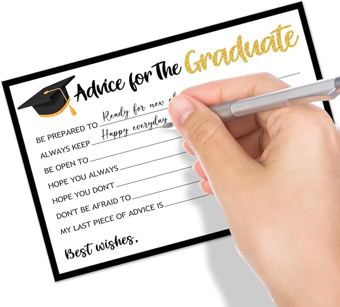 Yangmics Direct Graduation Advice Cards 2025-30 Pack-Graduation Party Supplies 2025 – Advice for The Graduate Party Favors Table Games Props