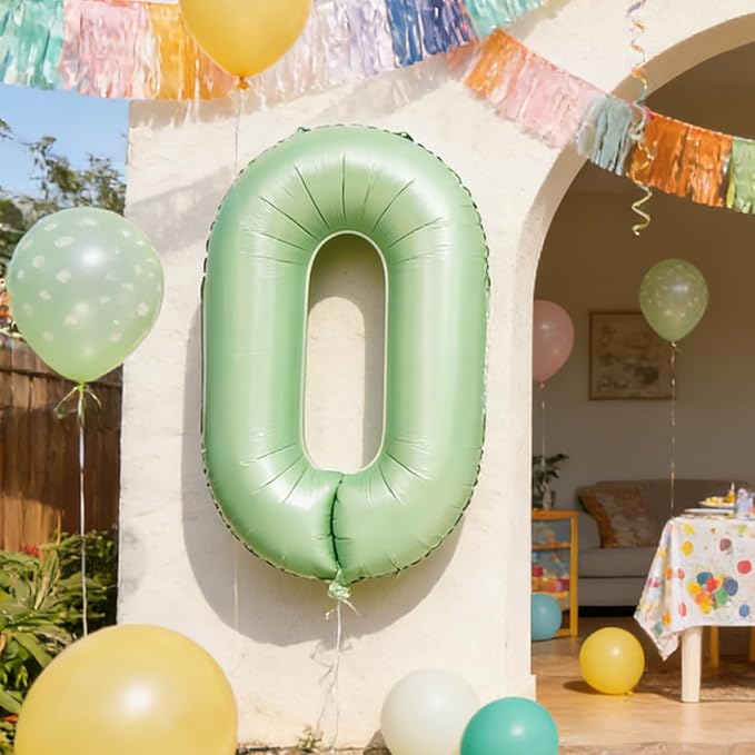 40" Olive green Number Balloons Helium Foil Mylar Balloon Birthday Party banquet Decoration Digital 0