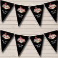 Las Vegas Black Personalized Birthday Party Bunting - Hanging Party Decoration - Birthday Party Banner Garland | Decorative Party Supplies