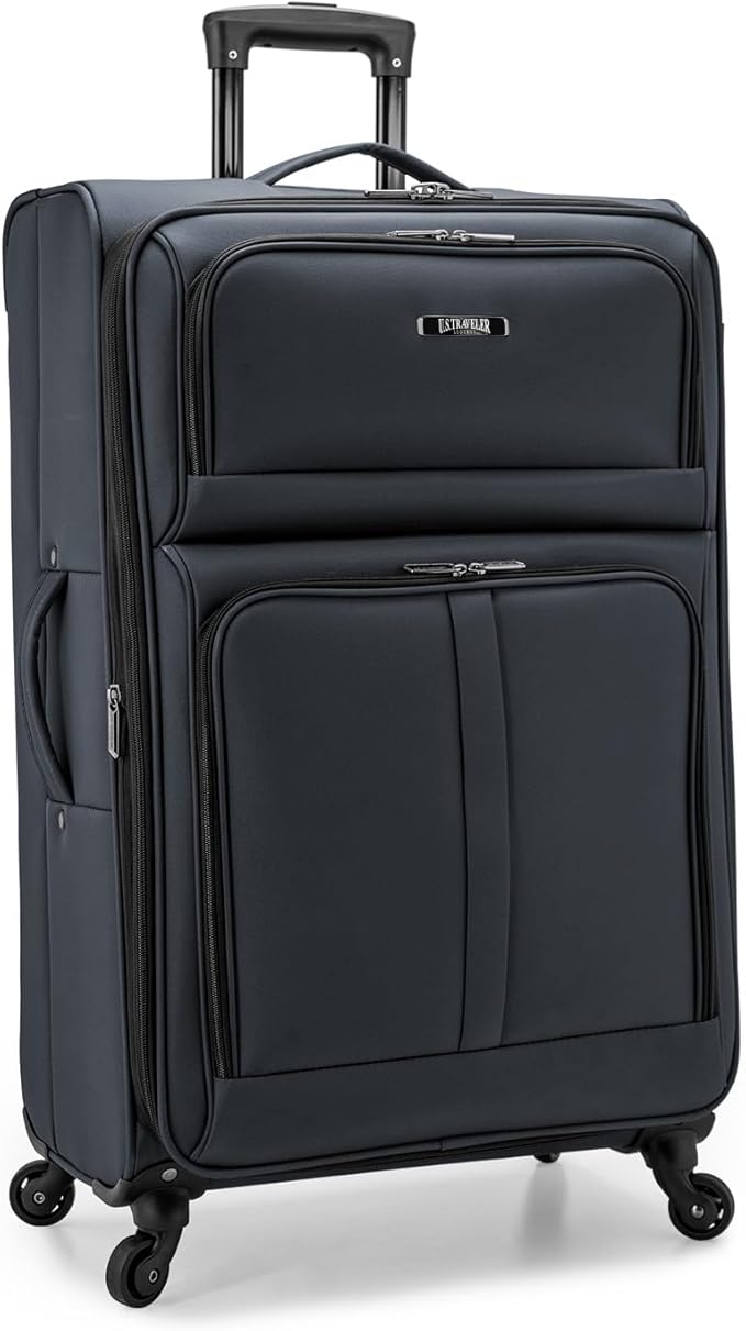 U.S. Traveler Anzio Softside Expandable Luggage with Spinner Wheels, Dark Grey, 2-Piece Set (22/30)