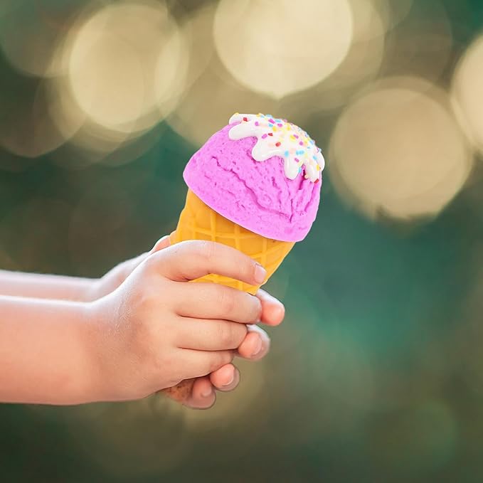 Artificial Ice Cream Cone, Realistic Simulation Ice Cream Toys with Multiple Flavors, Fake Dessert Model for Store Window Display, Photography Prop, Perfect for Cafes & Home Decor