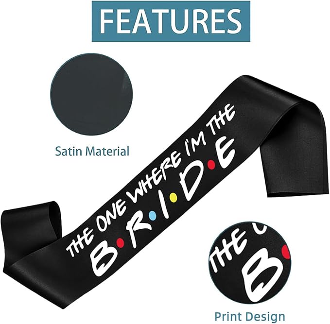 Bride to Be Sash, 'The one Where I'm The Bride ' Sash for Hens Party Wedding Decorations Party Favors Accessories Future Wifev1