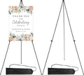 RRFTOK Easel Stand for Display, 63'' Instant for Sign Art and Crafts Portable Ground Easels for Wedding Banner and Poster Display Stand - Metal Tripod with Portable Bag.Black