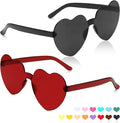 Heart Sunglasses 2 Pairs Heart Shaped Sunglasses Womens Heart Glasses Rave Sunglasses for Women Party Favors