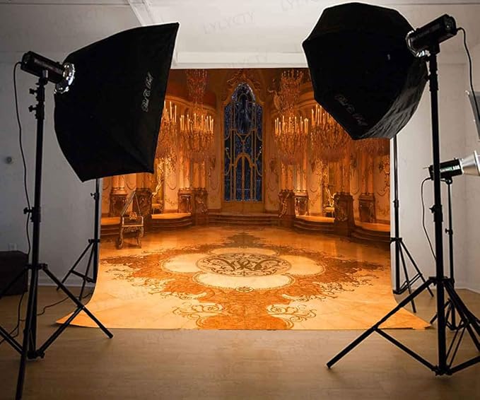 Wedding Birthday Party Background 10x10ft Gold Palace Backgdrops for Photography Portrait Baby Shower Cake Table Banner Photo Studio Props BJLSLY226