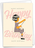 NobleWorks - 1 Funny Women's Birthday Card - Hilarious Bday Greeting Card with Envelope, Sassy Celebration - Crafty Bitch C9312BDG