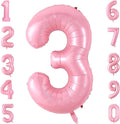 Number 3 Balloon 40 Inch Pink Number Balloon Foil Mylar Alphabet Balloon for Birthday Wedding Baby Shower Party Large Number Balloon