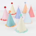Meri Meri Birthday Party Hats, Pack of 8 Bright and Colorful Cone Birthday Hats for Kids & Adults, Cone Party Hats