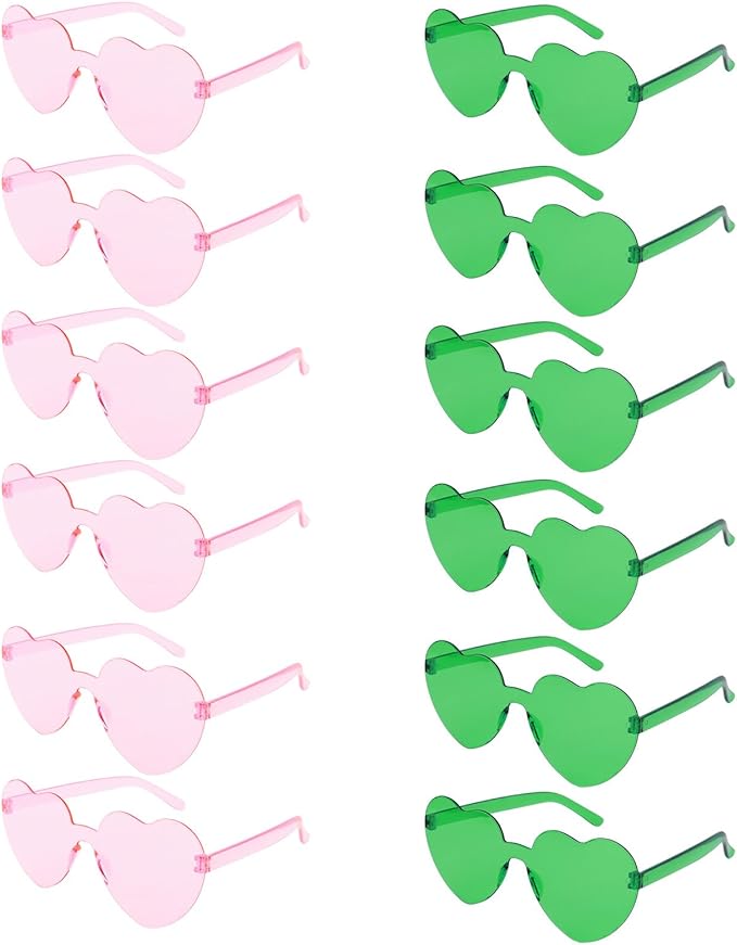 Heart Sunglasses 12/18/24 Pcs Heart Shaped Glasses for Women Cute Funny Party Glasses Party Favors Accessories