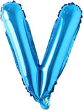 Blue 28 inch Letter Balloons Alphabet Number Balloons Foil Mylar Party Wedding Bachelorette Birthday Bridal Baby Shower Graduation Anniversary Celebration Decoration (Can not Float) (28 inch Blue V)