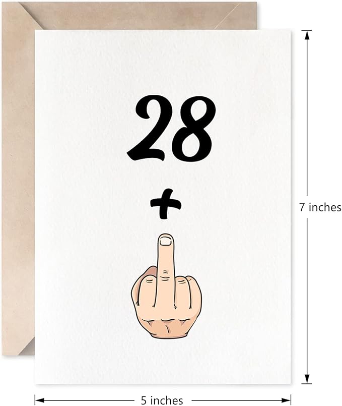 MAGJUCHE Funny 29th Birthday Card, 28+1 women Or Men Sweet 29 Years Old Birthday Gift Joke Card