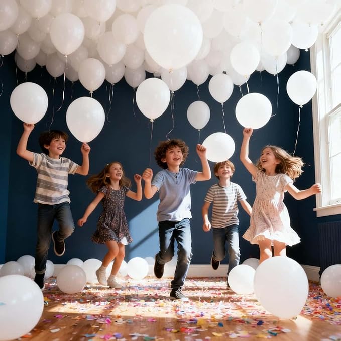 450 Pack White Balloons 12 Inch White Latex Balloon bulk - for Birthdays, Weddings, Baby Showers, Christmas, New Year & All Party Events