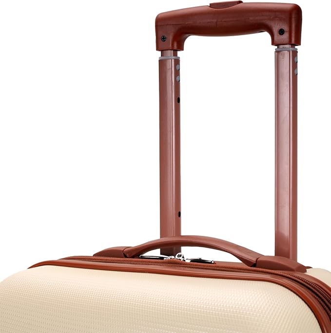 Rockland Melbourne Hardside Expandable Spinner Wheel Luggage, Carry-On 20", White