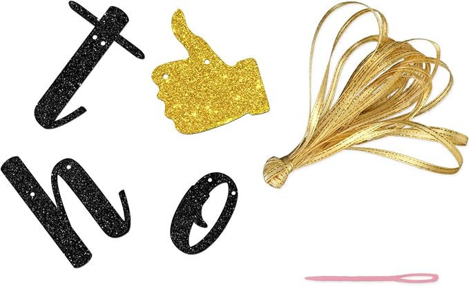 Black Glitter Holy Shit You Did It Banner - Congrats Grad Sign - Funny Graduation Banner - High School/College Graduation Party Decorations