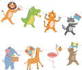 Hooqict Party Animal Banner Animal Birthday Party Decorations Happy Birthday Garland Banner for Kids Girls Boys Zoo Carnival Decorations Supplies