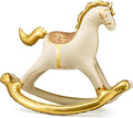 Inflatable Standing Rocking Horse Balloon PartyDeco 41.5x34 Inch, Large Horse-Shaped Air Balloons, Gold and White Foil Baby Shower Cowboy Decoration Gender Neutral Nursery or Party Decor