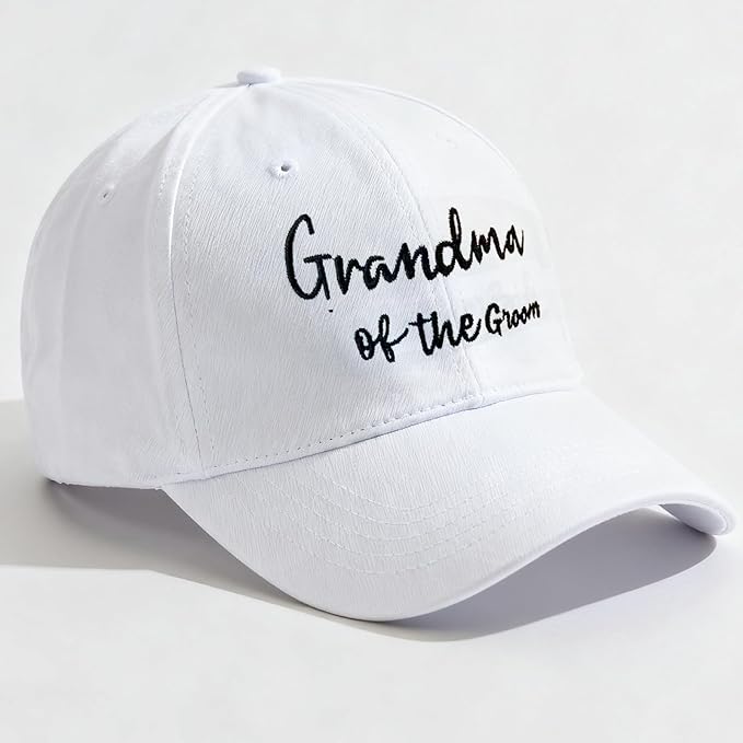 Adjustable Embroidered Hat for Bridal Shower Wedding Engagement Anniversary Honeymoon Newlyweds Couples Gifts