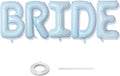 40 Inch Baby Blue BRIDE Balloons, Large Light Pastel Bride Foil Helium Balloon Banner for Bachelorette Something Blue Before I Do Bridal Shower Wedding Engagement Bride To Be Party Decorations