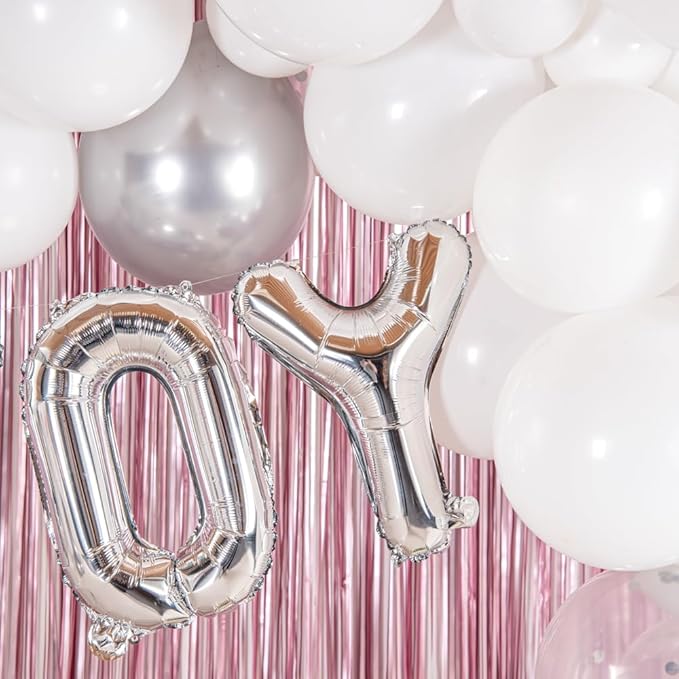 Restaurantware-Balloonify 16 Inch Letter Balloon, 1 Alphabet Party Balloon - Letter Y, Self-Sealing, Silver Foil Mylar Finish, Hanging Loop, Decoration For Birthday, Wedding, Or Graduation