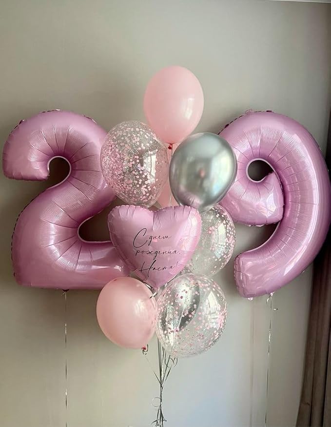 40 Inch Pink Numbers 9 Balloon, Balloons Decorations for 9 19 90 Birthday Party, Engagement, Wedding, Graduations, Photo Shoot Supplies