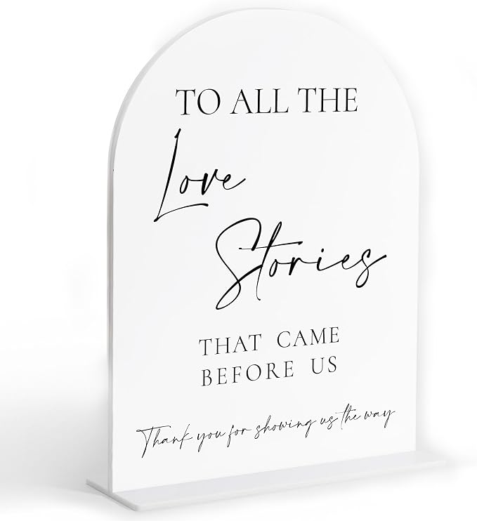 Generations Of Love Wedding Sign, White Arch Acrylic Wedding Sign, Wedding Signs for Ceremony and Reception, Bridal Shower Decorations, Engagement Party Decor, Centerpiece Table Decorations Party-27