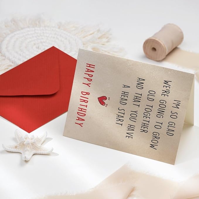 Funny Birthday Card for Husband wife, Romantic Birthday Gifts for Boyfriend, Happy Birthday Cards for Him Her