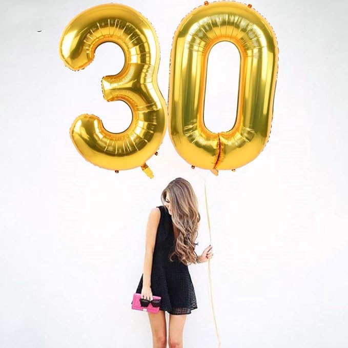 TONIFUL 40 Inch Gold Large Numbers Balloon Birthday Party Decorations, Foil Mylar Big Number Balloon Digital 20 for 2026 Graduation New Year Eve 20th Birthday, 20th Anniversary Ceremony Photo Shoot