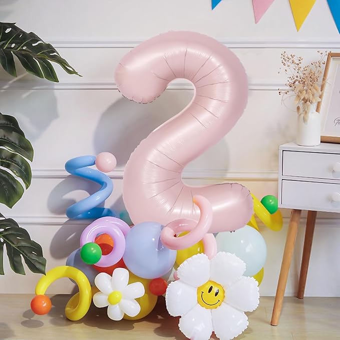 40 inch Pink Number Balloon Light Pink 9 Balloon Matte pink Number 9 Balloon for 9th Birthday Party Decorations