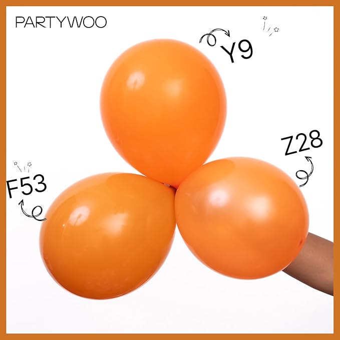 PartyWoo Burnt Orange Balloons 50pcs 12 Inch Terracotta Rust Fall Color Autumn Boho Balloon Arch Kit Garland for Wedding Birthday Baby Shower Thanksgiving Halloween Fall Party Decorations Orange-F53