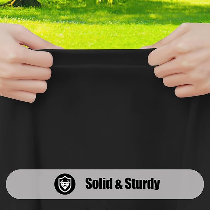Smiry 2 Pack Rectangle Picnic Table Cloth, Waterproof Elastic Fitted Tablecloths, Washable Polyester Rectangular Patio Table Cover for Camping, Indoor and Outdoor (Black, 30"x96")