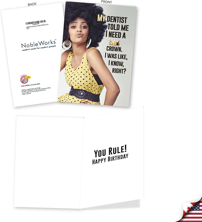 NobleWorks Assortment Pack of 3 Hysterical Birthday Greeting Cards with Envelopes for Men and Women (3 Designs, 1 Each) Sassy Sistas VC8137BDG-C1x3-ET