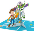 Lovepop Happy Birthday Pop-Up Card for Her and Him- 3D Disney Birthday Greeting Cards for Boys, Girls, Men, Women - Toy Story - 5" x 7" Woody and Buzz Card - Blank Note Card & Envelope Included