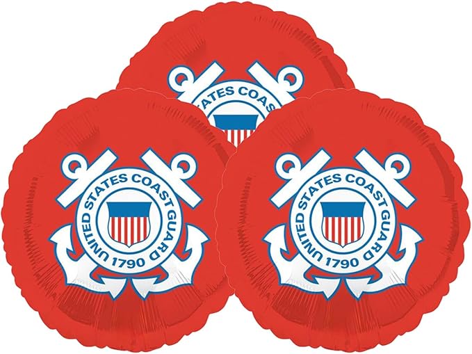 Set of 3 United States Coast Guard 18" Foil Party Balloons