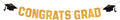 Class of 2025 Graduation Theme Party Decoration Banner, Congrats Grad Banner, Black Glitter Graduation Banner, 2025 Black Congratulations Grad Party Decorations (Orange, Need DIY)