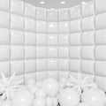 50pcs White Square Foil Balloons Wall Backdrop with 79pcs White Balloon Garland Arch Kit, Double Sided Balloon Tunnel for Birthday Anniversary Wedding Engagement Baby Shower Prom Decorations