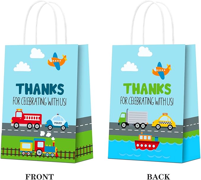 Keringo 16 PCS Party Bags for Transportation - Candy Bags for Kids' Birthday Party Supplies and Decor