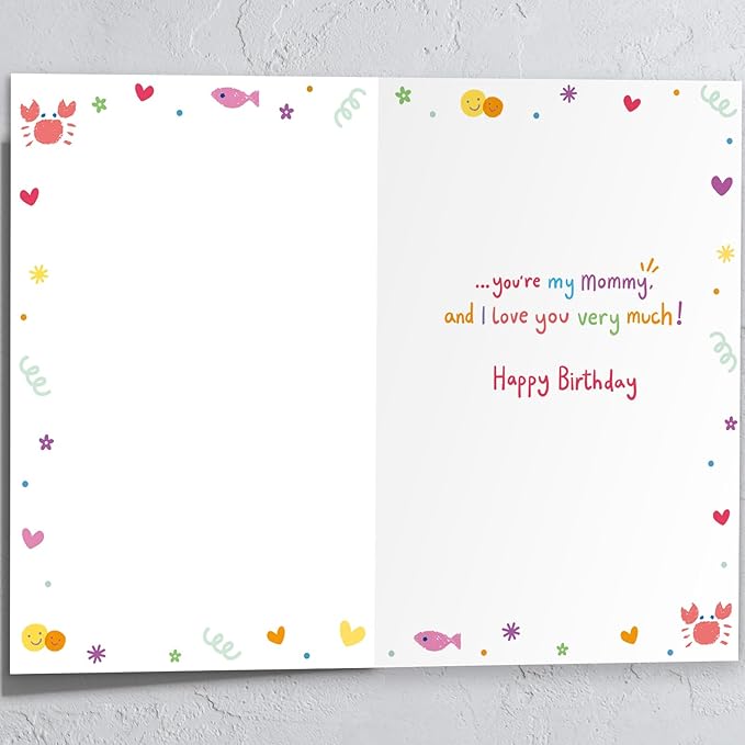 Mom Birthday Card, Funny Birthday Card & Gift for Mom from Daughter Son, Mother Bday Cards from Kid