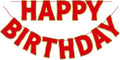 Happy Birthday Banner - 9ft Pre-Strung Happy Birthday Sign for Women, Men, Girls, Boys - No DIY Birthday Decorations & Party Supplies(Red)