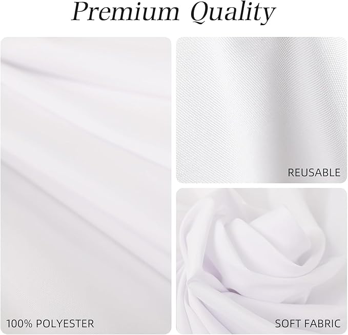 WIGENIUS 2 Pack White Table Cloth Rectangle Tablecloths 60X84 Inch,Polyester Table Cloth for 4 Foot Rectangle Tables,Wrinkle Resistant Washable Fabric Table Covers for Party,Wedding Banquet
