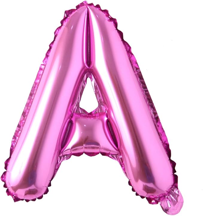 16" inch Single Rose Red Alphabet Letter number Balloons Aluminum Hanging Foil Film Balloon Wedding Birthday party decoration banner Air Mylar Balloons (16 inch Rose Red A)