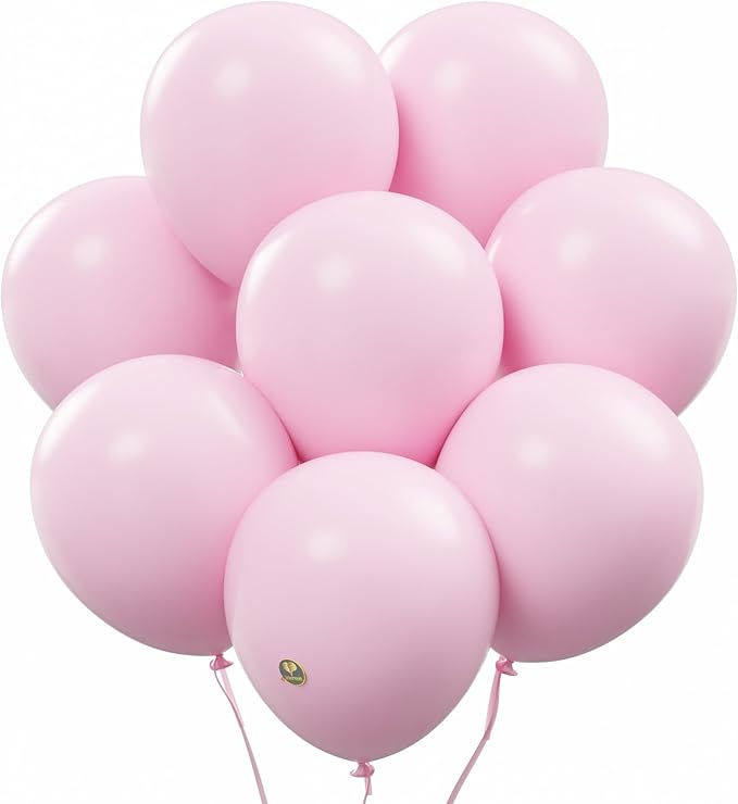 AFTERLOON® Biodegradable Balloons 24 pcs Pastel Pink 12 Inch, Matte Color Thickened Extra Strong Latex Helium Float, Colorful Bulk Color ballon baloon Globos Para Decoration De Fiestas Kids