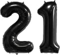 40 Inch Number Balloons 12/21 Black Big Giant Jumbo Number Foil Mylar Balloons for 12th/21th Birthday Party Supplies Anniversary Events Decorations(black-12/21)