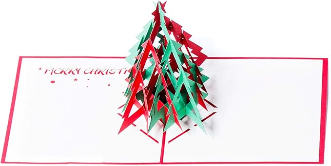 Christmas Pop Up Cards. This Set of 3D Greeting Cards are a Perfect Way to Say Thank You (5 Pack Christmas- Assorted)
