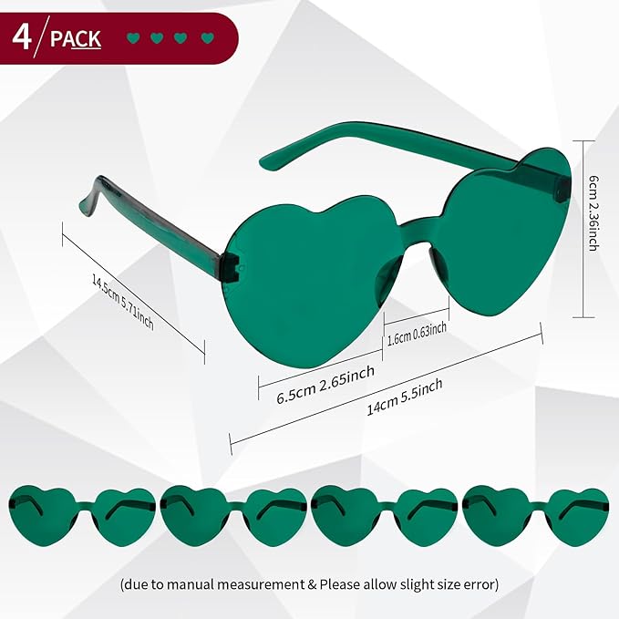 Heart Sunglasses Heart Shaped Glasses Bulk Valentines Halloween Bachelorette Party Decorations Glasses Women Men